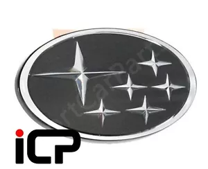 Genuine Black Metallic Stars Front Grille Badge For Subaru Impreza 92-00 GT WRX - Picture 1 of 3