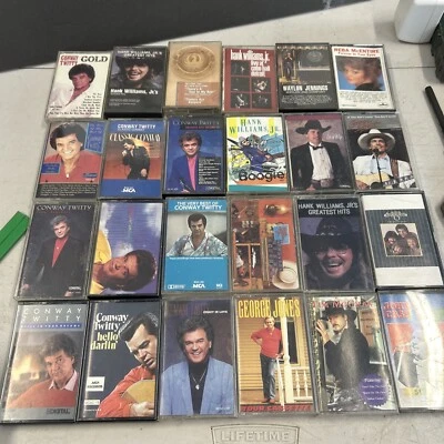 Lot of 24 Conway Twitty, Hank Williams Jr., George Strait, George Jones, Etc. - Image 1 of 4