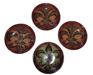 DIPPING BOWLS SMALL 3.5” INDIVIDUAL FLEUR DE LIS LOT OF 4 w/ ONE DIFFERENT VGUC - Picture 1 of 8