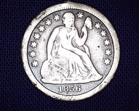 1856 O Seated Liberty Dime  V-2 Low Mintage Coin #SD77 Cover