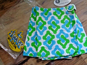 Vtg 70s Retro NIP SCOOTER Mini Skirt/Skort/Shorts 100% Cotton Japan 24" Waist gr - Picture 1 of 3