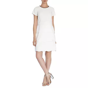 Vestido de Noche Formal de Novia COSTA Marqués Crepe Mangas Cortas UK12 40 £115 - Imagen 1 de 4