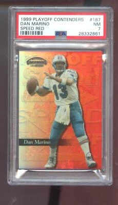 1999 Playoff Contenders SSD Speed Red #187 Dan Marino PSA 7 Graded Card 99SSD - Изображение 1 из 2