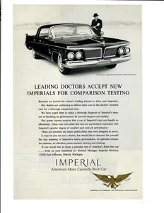 1962 Chrysler Print Ad Imperial Most Carefully Built Car Automobile Ephemera - Picture 1 of 1