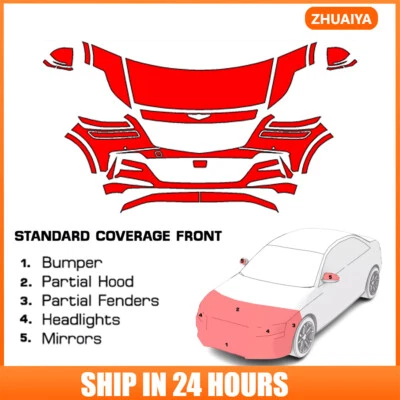 8.5Mil PreCut Paint Protection Film Clear Bra PPF Kit For Genesis GV80 2021-2024 - Image 1 of 4