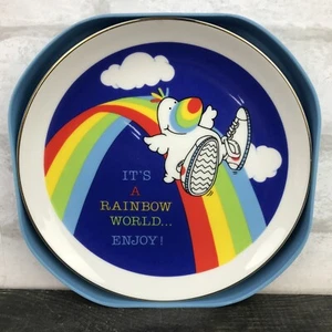 Vtg American Greetings 1984 Lasting Memories Porcelain Rainbow Plate - Picture 1 of 9