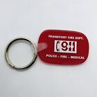 Frankfort Il Fire Department Red Rubber Psa Keychain Key Ring