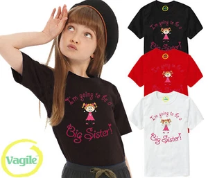 New I'm going to be a Big Sister Kids Children T Shirt Announcement Idea T-Shirt - Picture 1 of 5