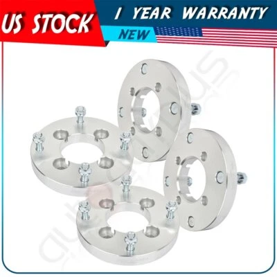 1" thick 4x110 to 4x156 12x1.25 studs silver 4 pcs wheel spacers for Arctic Cat - Image 1 of 4