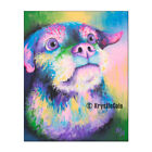 Terrier Art Print on PAPER or CANVAS. Colorful Dog Wall Decor by Krystle Cole