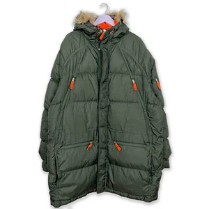 Giubbotto Nike Vintage anni 00 verde con dettagli arancioni e cappuccio - Taglia - Imagen 1 de 14