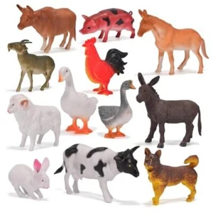 12 Pack Large Farm Animals Toys for Kids 3-5 Year Old Toddlers Realistic  - Picture 1 of 7