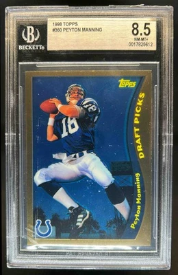 2010 Topps Chrome Peyton Manning Anniversary Reprints #360 Colts BGS 8.5 - Image 1 of 2