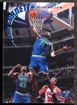 1995-96 Topps Gallery #PG15 Photo Gallery Kevin Garnett Rookie Timberwolves NM+ - Image 1 of 4