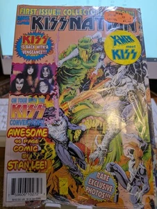 KISS NATION COMIC MAGAZINE 1996 1ST ISSUE! MEETS THE X-MEN! COMIC! FACTORY SEALE - Picture 1 of 4