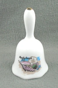 Myrtle Beach souvenir SEASHELL COLLECTOR BELL South Carolina porcelain 4.5" - Picture 1 of 6