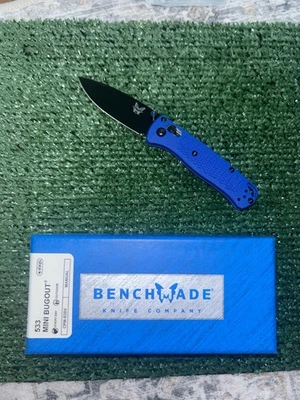 Benchmade 533 Mini Bugout Ambidextrous Foldable Pocket Knife - Blue