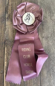 Kingsport Riding Club Horse Show Rosette Ribbon Award Equestrian Purple - Picture 1 of 5