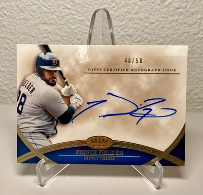 2012 Topps Tier One PRINCE FIELDER on-card Autograph /50 #CPA-PF NM-MT Tigers - Image 1 of 2