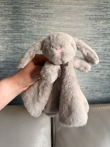 Crevent Grey Rabbit Baby Comforter Security Blankie Plush Bunny bnwot blanket - Picture 1 of 10