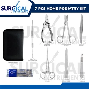 7 pz kit podologia domestica set strumenti chirurgici in acciaio inox grado tedesco - Foto 1 di 8