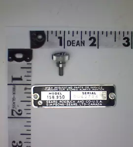 Kemore Nähmaschine 158.950 Presser Fußklemme Schraube NUR TEIL - Bild 1 von 3