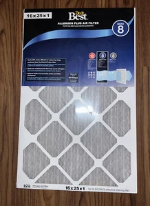 Do it Best 16 In.x 25 In. x 1 In. Allergen Plus MERV 8 Furnace Filter NEW SEALED - Picture 1 of 3
