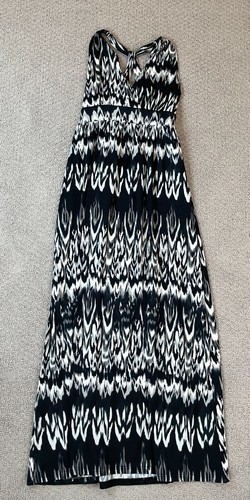 VALENTINO NEESHA ABITO ESTIVO donna elasticizzato floreale NERO BIANCO TAGLIA M L