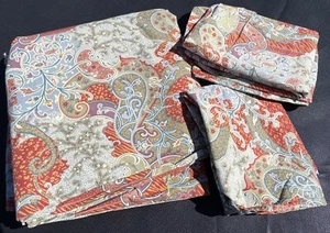 3Pc Pottery Barn Monreal Paisley Duvet Cover + 2 Std Shams Full /Queen ITALY - Picture 1 of 12