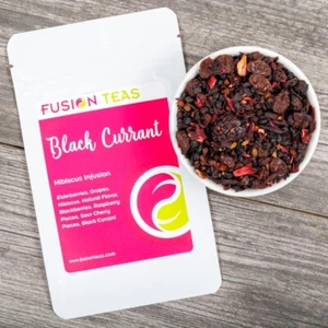 Black Currant Hibiscus Fruit Tea - Herbal Loose Leaf Tisane - Fusion Teas - Picture 1 of 5