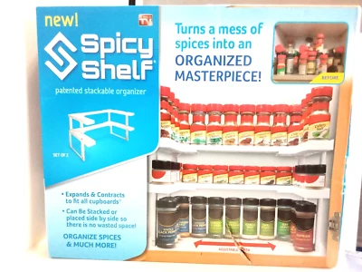 Estante picante como se ve en TV expandible, se adapta a todos los armarios estante de especias Foto 1 de 4
