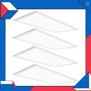 4Pack 2x4 LED Flat Panel Light 7800LM 5000K Dimmable Drop Ceiling Recessed Light - Picture 1 of 8