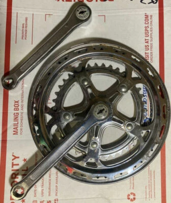 Sugino Proto 2 Chainring 39t 52t Crankset, 165mm, 1/2”, Dust Covers, Japan - Image 1 of 3