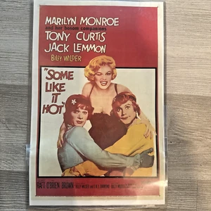 Some Like It Hot Matted 17x11” Poster 1959 Theatrical Marilyn Monroe - Picture 1 of 4
