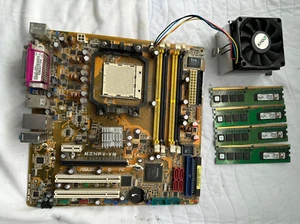 Mainboard Asus M2NPV-VM komplett mit Kühler und 4GB Arbeitsspeicher Gebraucht - Bild 1 von 4