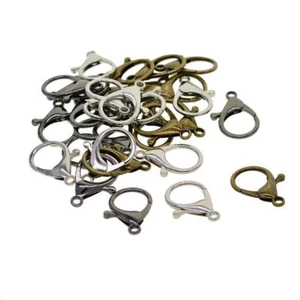 30 Sets Large Curved Lobster Clasps Jewelry Findings DIY Key Rings Crafts - Picture 1 of 7