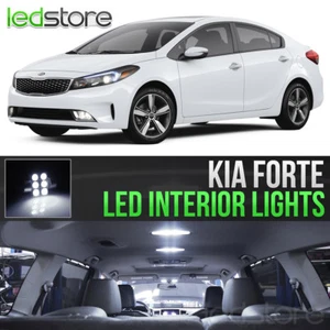 White LED Lights Interior Kit Package Bulbs For 2010-2018 Kia Forte - Picture 1 of 6