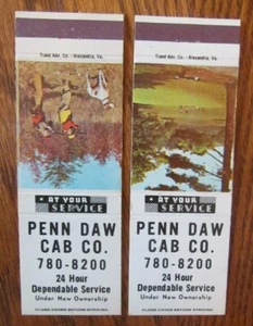 TAXI CABINA: PENN DAW CAB (ALEJANDRÍA, VIRGINIA) (CUBIERTAS MATCHBOOK MATCHBOOK AÑOS 60) -D24 - Imagen 1 de 2