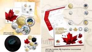 2017 My Canada, My Inspiration Uncirculated 8 Coin & 5 Coin Sets - Picture 1 of 12