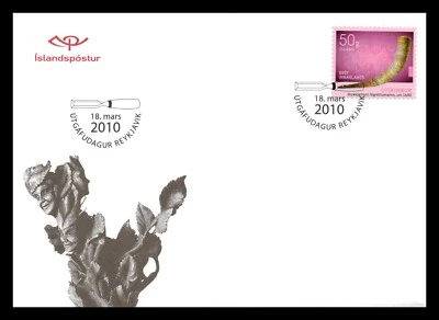Iceland 2010 FDC, Icelandic Craftmanship II, Wood and Bone Carvings, Lot # 3a. - Image 1 of 2