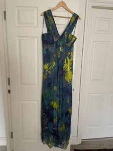 Mathew Williamson long dress in turquoise and blue uk14 - Picture 1 of 8