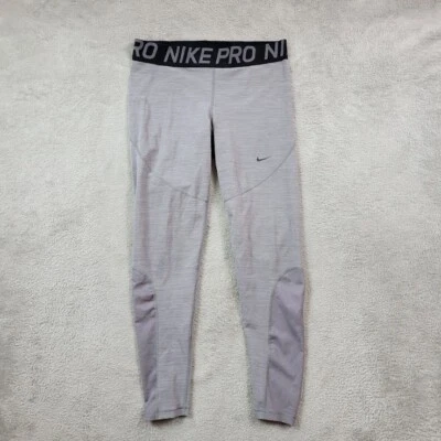 Nike Pro Victory Training Capris Leggings Womens XL Gray Mesh Leg Dri Fit - Image 1 of 4