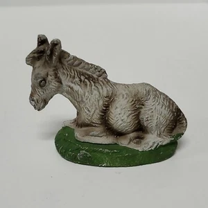 Vintage ITALY 3" DONKEY Hand Painted Nativity Figure Christmas VTG Holiday - Picture 1 of 9