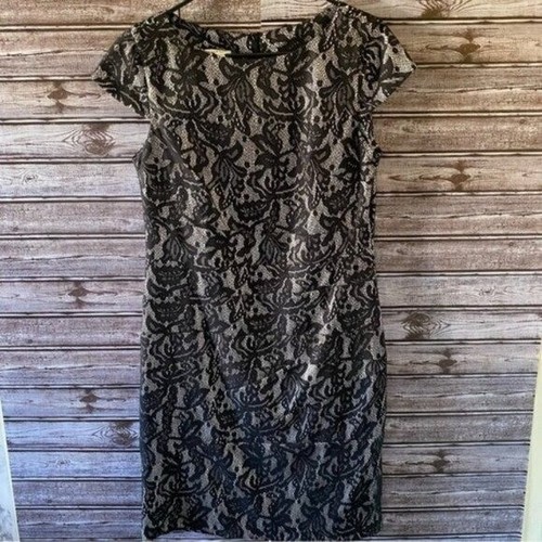 Abito donna nero Alyx Limited taglia 12 pizzo sovrapposizione cappuccio manica cerniera posteriore