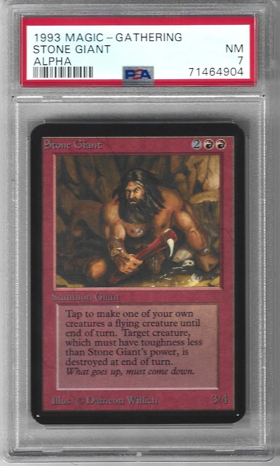 Magic MTG - Alpha - Stone Giant - NM PSA7 - Image 1 of 1