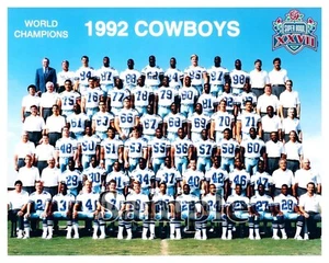 NFL 1992 Super Bowl Champs Dallas Cowboys Color Team Picture 8 X 10 Photo Pic - Picture 1 of 1