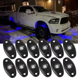 12 Pods Blue LED Rock Lights Kit Underbody Neon Light For Dodge Ram 1500 2500 - Bild 1 von 16