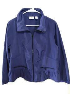 Womens Size 2 CHICOS ZENERGY Purple Ruffle Full Zip Jacket W/Pockets Purple - Picture 1 of 3