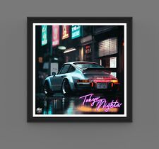 Porsche 911 930 Turbo Tokyo Print - Poster Wall Art Car Auto gift Artwork decor