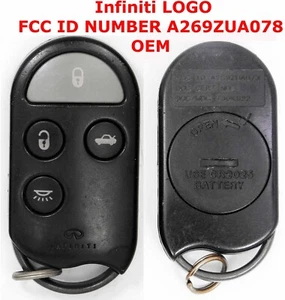 Infiniti LOGO OEM 1995 - 1999 I30 LLAVE COCHE MANDO A DISTANCIA LLAVERO ALARMA A269ZUA078 - Imagen 1 de 1